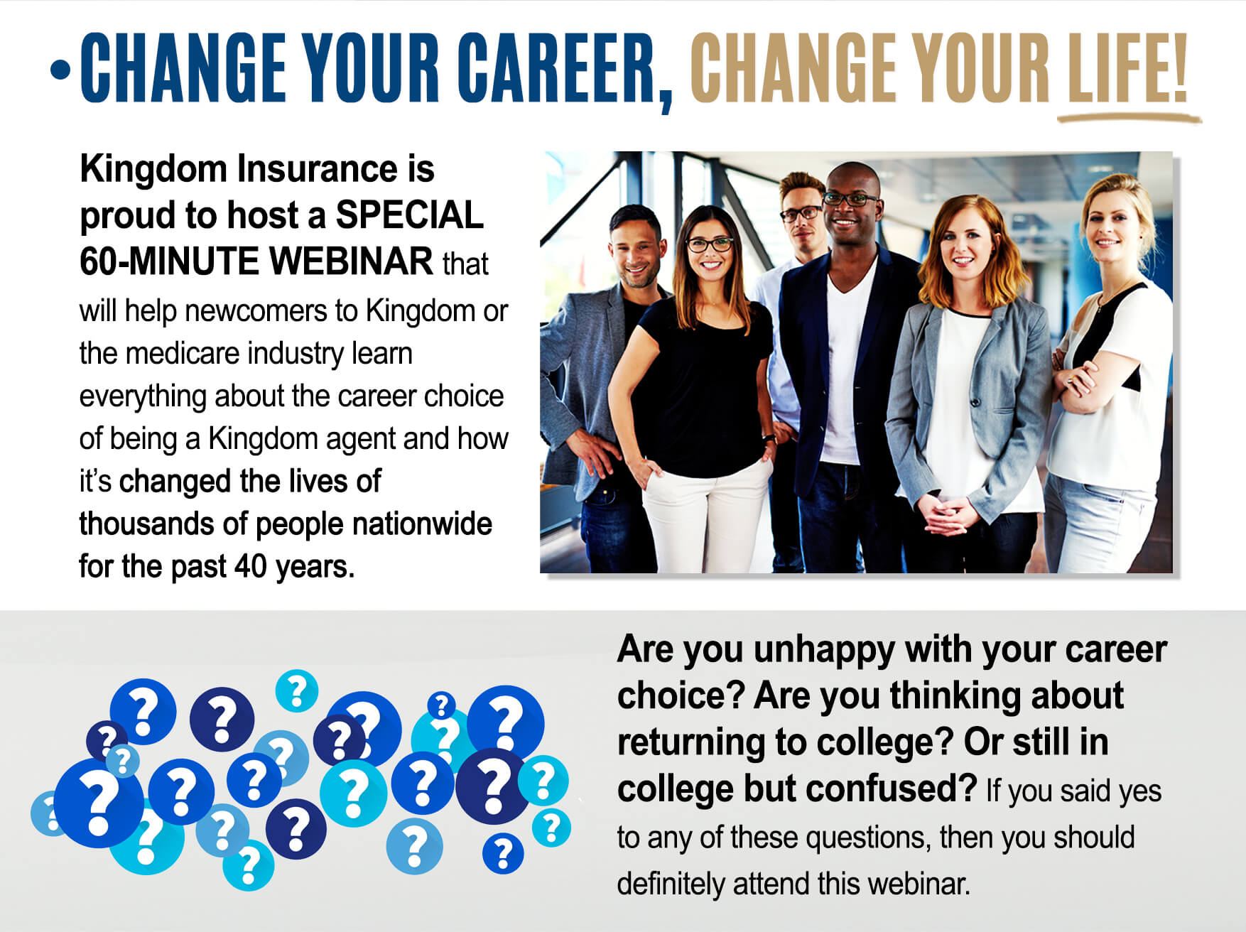 Change your career, change your life!